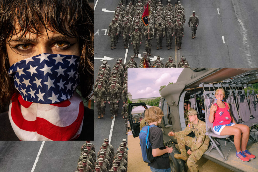 See photos of Trump’s military parade and nationwide ‘No Kings’ protests in action