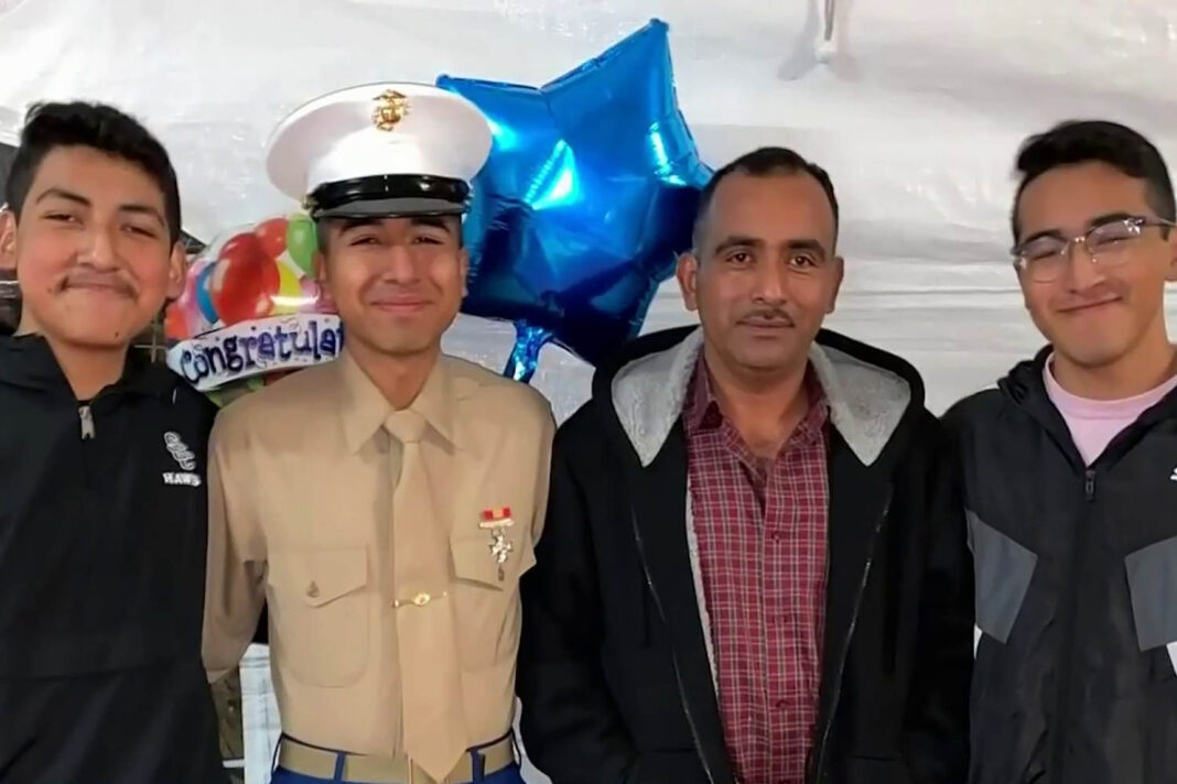 Marine veteran defends gardener father seen being hit by immigration agents in video